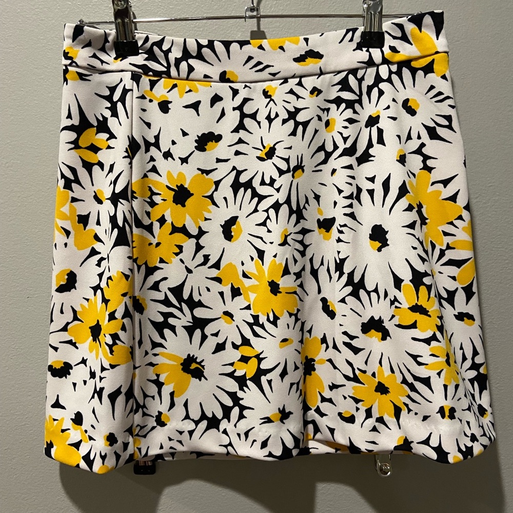 MICHAEL Michael Kors Short A-Line Yellow Casual Summer Skirt VINTAGE